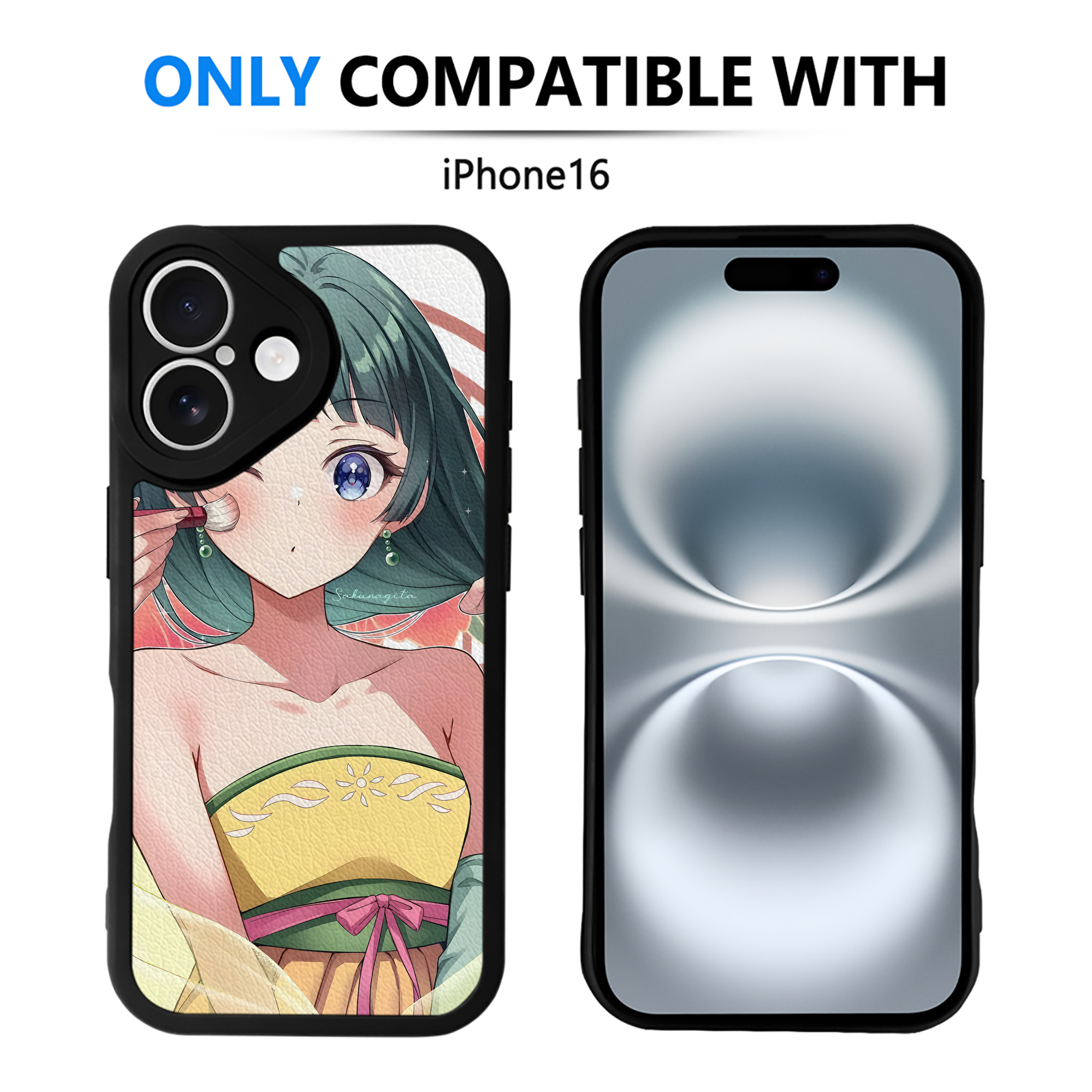 （画像用） 薬屋のひとりごと The Apothecary Diaries 【iPhone 16シリーズ対応】シリコンスマホケース（レザー調） 材質：シリコン